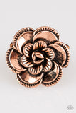 Paparazzi Accessories - FLOWERBED and Breakfast - Copper Ring - Travona's Dazzling Jewels