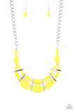 Paparazzi Accessories - Law of the Jungle - Yellow Necklace - Travona's Dazzling Jewels