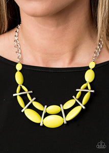 Paparazzi Accessories - Law of the Jungle - Yellow Necklace - Travona's Dazzling Jewels