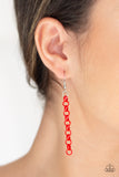 Paparazzi Accessories - Turn Up The Volume - Red Chain Necklace - Travona's Dazzling Jewels