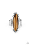 Paparazzi Accessories - Stone Mystic - Brown Ring - Travona's Dazzling Jewels