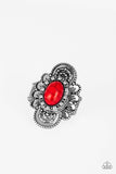 Paparazzi Accessories - Basic Element - Red Ring - Travona's Dazzling Jewels