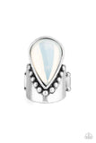 Paparazzi Accessories - Opal Mist - White Ring - Travona's Dazzling Jewels