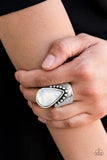 Paparazzi Accessories - Opal Mist - White Ring - Travona's Dazzling Jewels