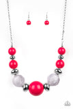 Paparazzi Accessories - Daytime Drama - Pink Necklace - Travona's Dazzling Jewels