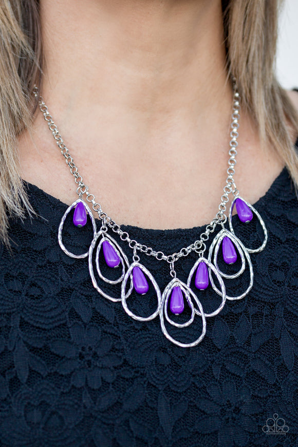 Paparazzi Accessories - Tango Tempest - Purple Necklace - Travona's Dazzling Jewels