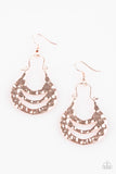 Paparazzi Accessories - Hang ZEN! - Rose Gold Earrings - Travona's Dazzling Jewels