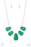 Paparazzi - Newport Princess - Green Necklace