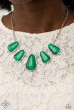 Paparazzi - Newport Princess - Green Necklace