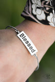 Paparazzi Accessories - Blessed - Silver Bracelet - Travona's Dazzling Jewels