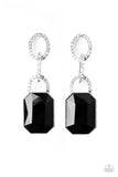 Paparazzi Accessories - Superstar Status - Black Earrings - Travona's Dazzling Jewels