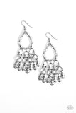 Paparazzi Accessories - Teardrop Trinket - Silver Earrings - Travona's Dazzling Jewels