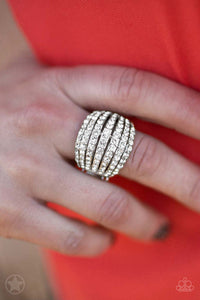 Paparazzi Accessories - Blinding Brilliance - White Ring - Travona's Dazzling Jewels