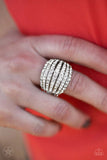 Paparazzi Accessories - Blinding Brilliance - White Ring - Travona's Dazzling Jewels