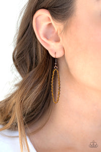 Paparazzi Accessories - A Little GLOW-mance - Copper Earrings - Travona's Dazzling Jewels