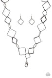 Paparazzi Accessories - Backed Into A Cornor - Black Lanyard - Travona's Dazzling Jewels