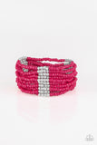 Paparazzi Accessories - Outback Odyssey - Pink Bracelet - Travona's Dazzling Jewels