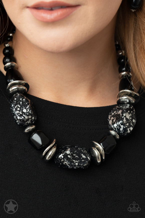 Paparazzi - In Good Glazes - Black Necklace