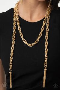 Paparazzi - SCARFed for Attention - Gold Necklace