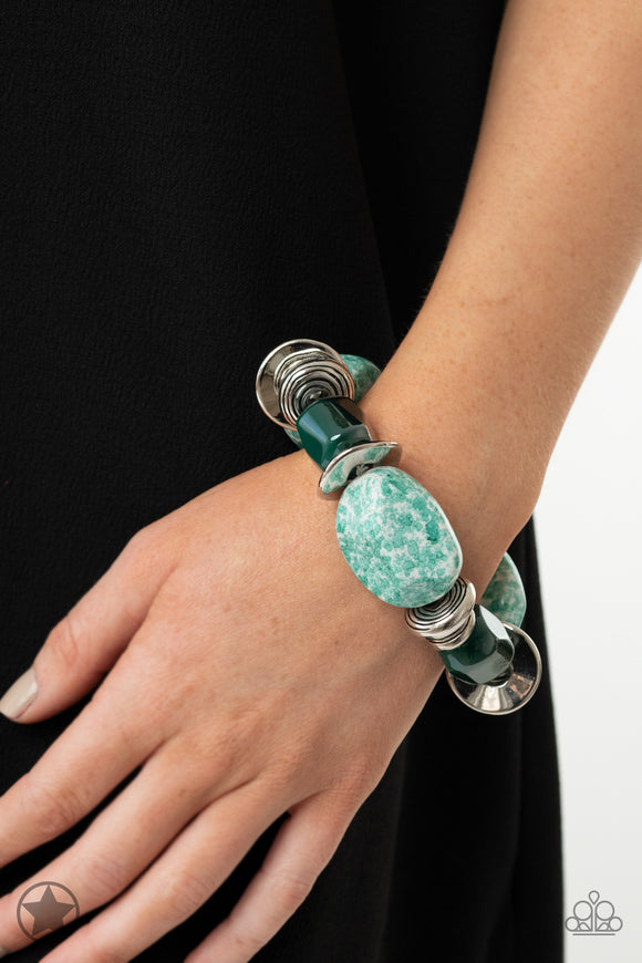 Paparazzi - Glaze of Glory - Blue Stretch Bracelet