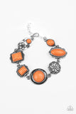 Paparazzi Accessories - Gorgeously Groundskeeper - Orange Bracelet - Travona's Dazzling Jewels