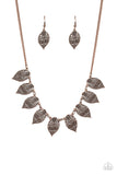 Paparazzi Accessories - Leafy Lagoon - Copper Necklace - Travona's Dazzling Jewels