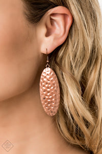 Paparazzi Accessories - Radiantly Radiant - Copper Earrings - Travona's Dazzling Jewels