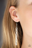 Paparazzi Accessories - Turn Up The Volume - White and Silver Chain Necklace - Travona's Dazzling Jewels