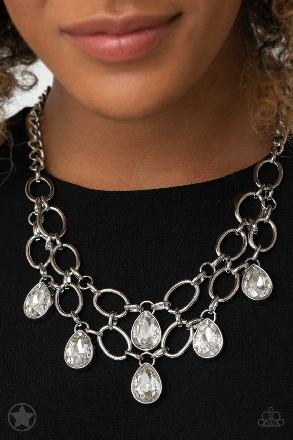 Paparazzi - Show-Stopping Shimmer - White Necklace