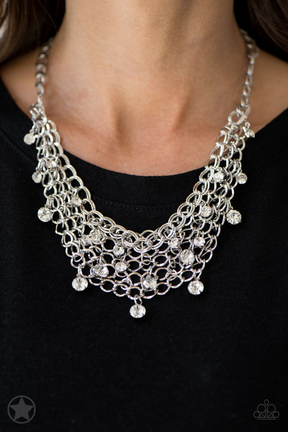 Paparazzi Accessories - Fishing for Compliments - Silver Necklace - Travona's Dazzling Jewels