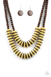 Paparazzi Accessories - Dominican Disco - Yellow Necklace - Travona's Dazzling Jewels