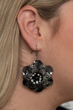 Paparazzi - Midnight Garden - Black Earrings