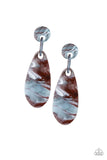 Paparazzi Accessories - A HAUTE Commodity - Brown Acrylic Earrings - Travona's Dazzling Jewels