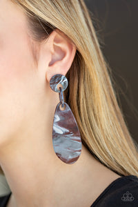 Paparazzi - A HAUTE Commodity - Brown Acrylic Earrings