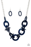 Paparazzi Accessories - Chromatic Charm - Blue Necklace - Travona's Dazzling Jewels