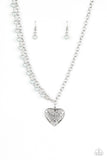 Paparazzi Accessories - Forever In My Heart - Silver Necklace - Travona's Dazzling Jewels