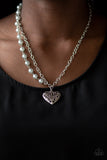 Paparazzi Accessories - Forever In My Heart - Silver Necklace - Travona's Dazzling Jewels