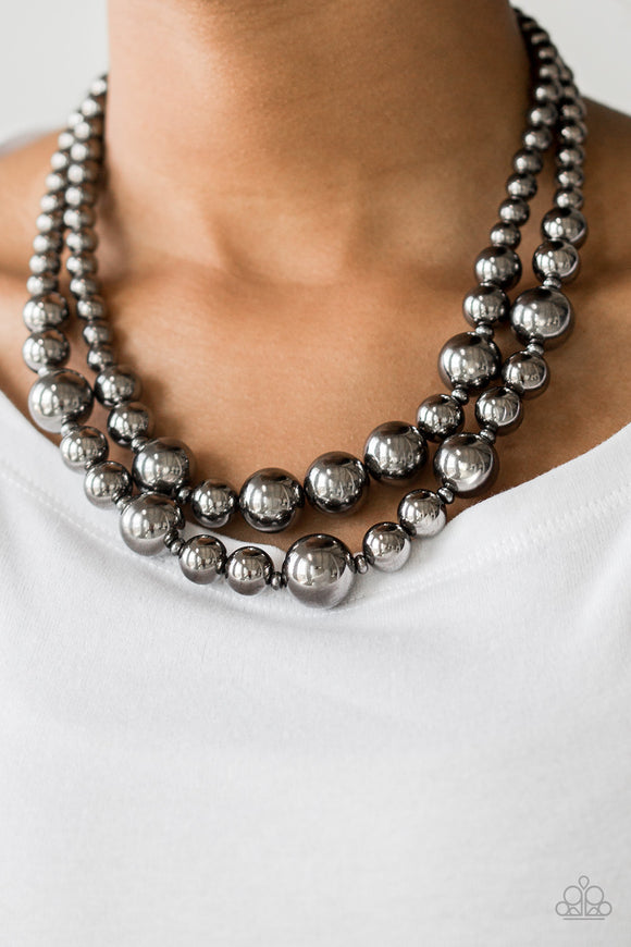 Paparazzi Accessories - I Double Dare You - Black Necklace - Travona's Dazzling Jewels