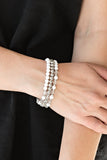 Paparazzi Accessories - Irresistibly Irresistible - White Bracelet - Travona's Dazzling Jewels