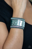 Paparazzi Accessories - MERMAIDS Have More Fun - Green Sequin Bracelet - Travona's Dazzling Jewels