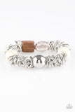 Paparazzi Accessories - Mesmerizingly Magmatic - White Bracelet - Travona's Dazzling Jewels