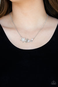 Paparazzi Accessories - Rising Starlet - White Necklace - Travona's Dazzling Jewels