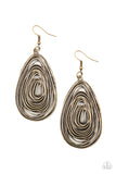 Paparazzi - Rural Ripples - Brass Earrings