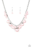 Paparazzi - Broadway Belle - Pink Pearl Necklace