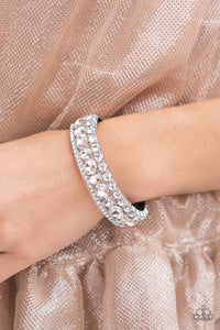 Paparazzi - Mega Megawatt - White Bracelet