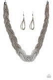 Paparazzi - Brazilian Brilliance - Silver Seed Bead Necklace