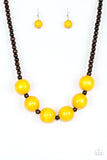 Paparazzi - Oh My Miami - Yellow Necklace