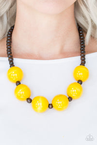 Paparazzi - Oh My Miami - Yellow Necklace