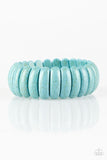 Paparazzi - Peacefully Primal - Blue Stretch Bracelet