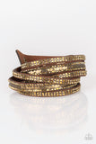 Paparazzi - Rock Star Attitude - Brass Wrap Bracelet